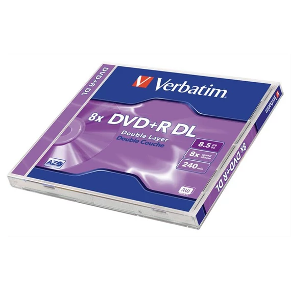 DVD+R lemez, kétrétegű, 8,5GB, 8x, 1 db, normál tok, VERBATIM "Double Layer" DVD+R lemez, kétrétegű, 8,5GB, 8x, 1 db, normál tok, VERBATIM "Double Layer"