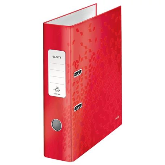 Iratrendező, 80 mm, A4, karton, LEITZ "180 Wow", piros