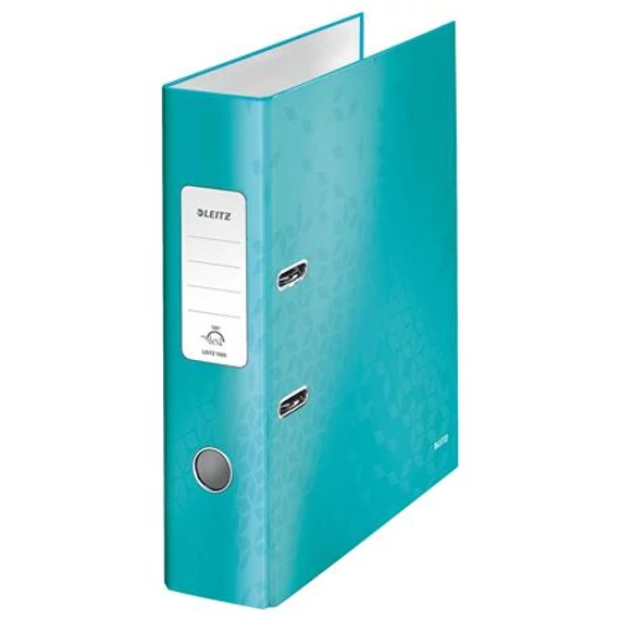 Iratrendező, 80 mm, A4, karton, LEITZ "180 Wow", jégkék