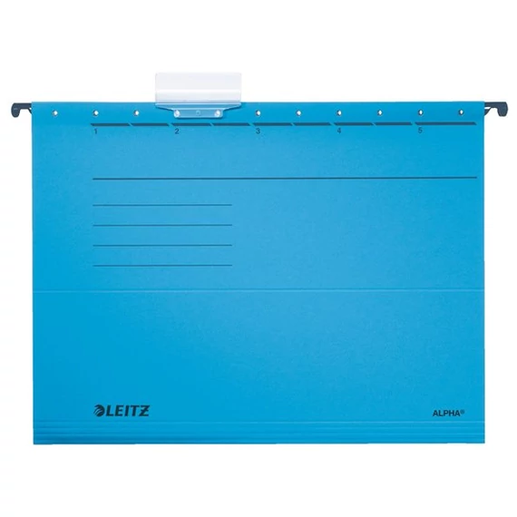 Függőmappa, karton, A4, LEITZ "Alpha Standard", kék