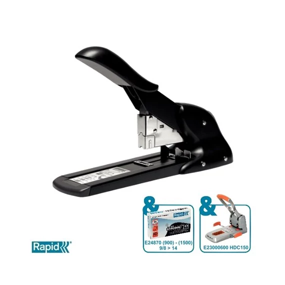 Tűzőgép, nagyteljesítményű, 9/8-14, 110 lap, RAPID "HD110", fekete/szürke Tűzőgép, nagyteljesítményű, 9/8-14, 110 lap, RAPID "HD110", fekete/szürke