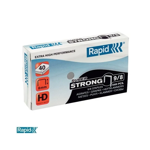 Tűzőkapocs, 9/8, horganyzott, RAPID "Superstrong"