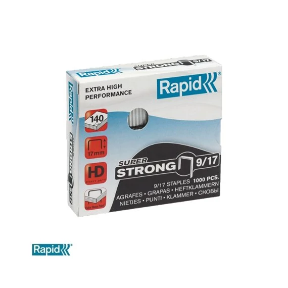 Tűzőkapocs, 9/17, horganyzott, RAPID "Superstrong"