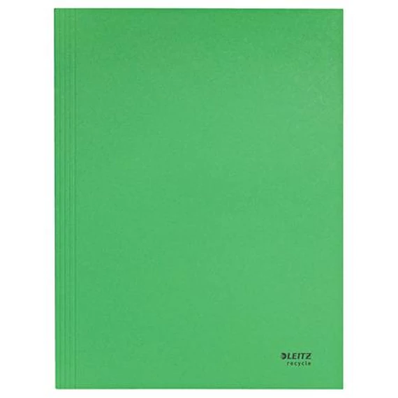 Pólyás dosszié, karton, A4, LEITZ "Recycle", zöld