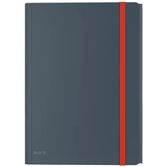 Gumis mappa, extra tasakkal, PP, A4, LEITZ "Cosy", bársonyszürke Gumis mappa, extra tasakkal, PP, A4, LEITZ "Cosy", bársonyszürke
