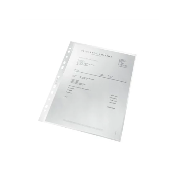 Genotherm, lefűzhető, A4, PP, 100 mikron, narancsos felület, LEITZ "Recycle"