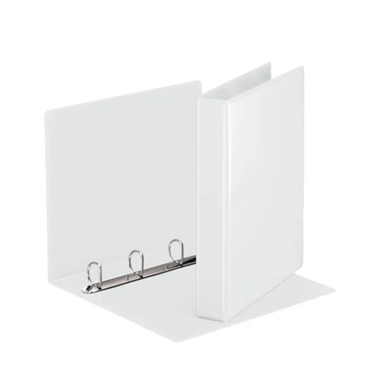 Gyűrűs könyv, panorámás, 4 gyűrű, D alakú, 50 mm, A4, PP, ESSELTE, fehér Gyűrűs könyv, panorámás, 4 gyűrű, D alakú, 50 mm, A4, PP, ESSELTE, fehér