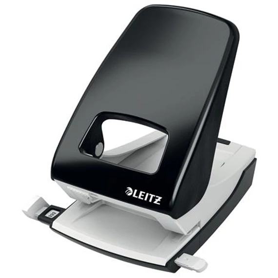 Lyukasztó, kétlyukú, 40 lap, LEITZ "Nexxt 5138", fekete