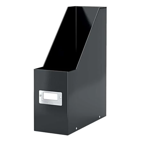 Iratpapucs, PP/karton, 95 mm, LEITZ "Click&Store", fekete