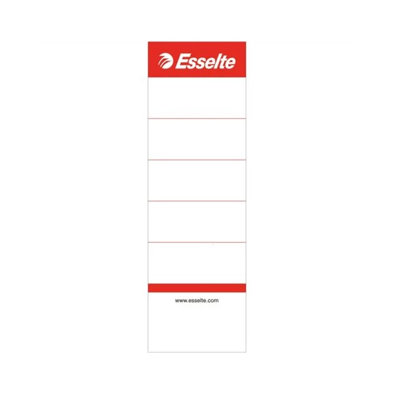 Cserecímke, iratrendezőhöz, kétoldalas, 50x158 mm, ESSELTE, fehér, 10 db/csomag