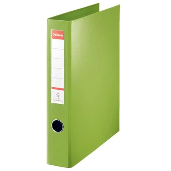 Gyűrűs könyv, 4 gyűrű, D alakú, 60 mm, A4 maxi, PP, ESSELTE "Jumbo Vivida", zöld
