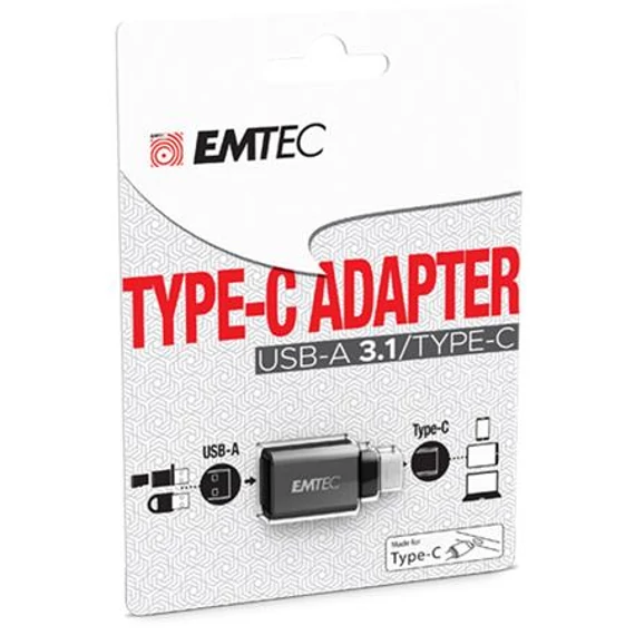 Adapter, USB 3.1 - USB-C átalakító, EMTEC "T600" Adapter, USB 3.1 - USB-C átalakító, EMTEC "T600"