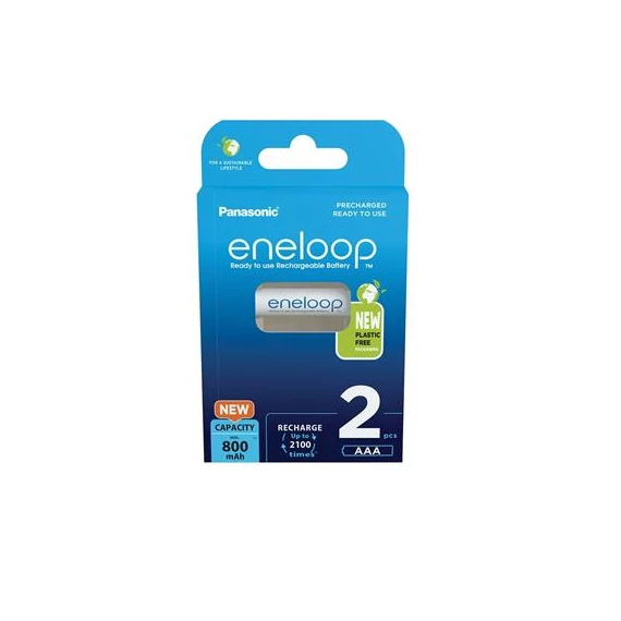 Tölthető elem, AAA mikro, 2x800 mAh Ni-MH, PANASONIC "Eneloop"