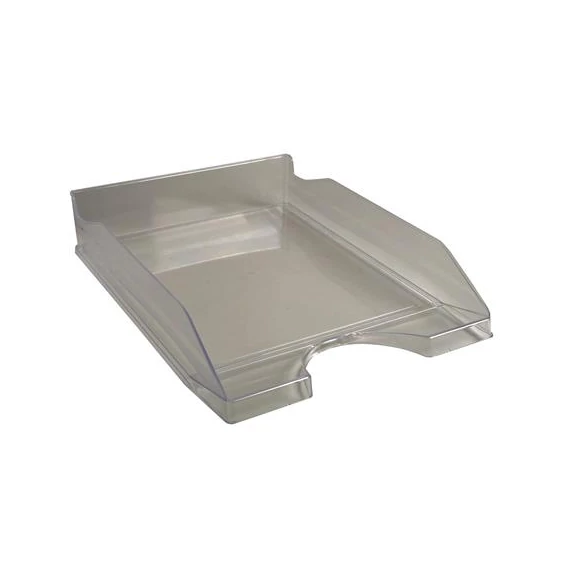 Irattálca, műanyag, A4, EXACOMPTA "Office", áttetsző szürke