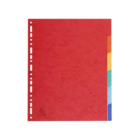 Regiszter, karton, A4+, 6 részes, EXACOMPTA, színes Regiszter, karton, A4+, 6 részes, EXACOMPTA, színes