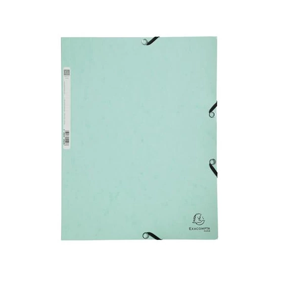 Gumis mappa, prespán, A4, EXACOMPTA, "Aquarel", zöld