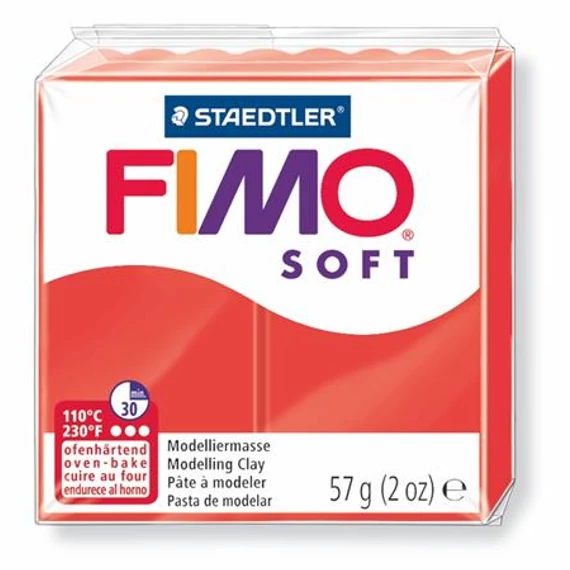 Gyurma, 57 g, égethető, FIMO "Soft", indián piros Gyurma, 57 g, égethető, FIMO "Soft", indián piros