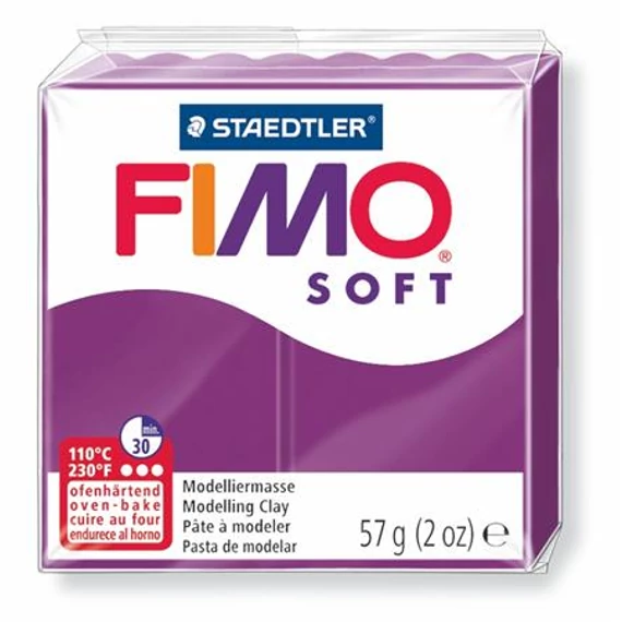Gyurma, 57 g, égethető, FIMO "Soft", bíborlila