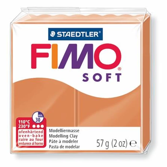Gyurma, 57 g, égethető, FIMO "Soft", konyak