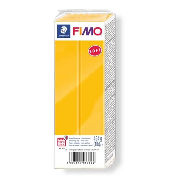 Gyurma, 454 g, égethető, FIMO "Soft", napraforgósárga