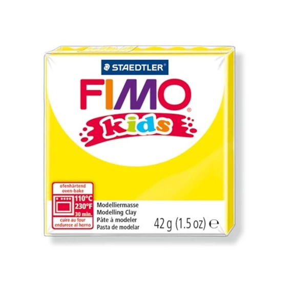 Gyurma, 42 g, égethető, FIMO "Kids", sárga