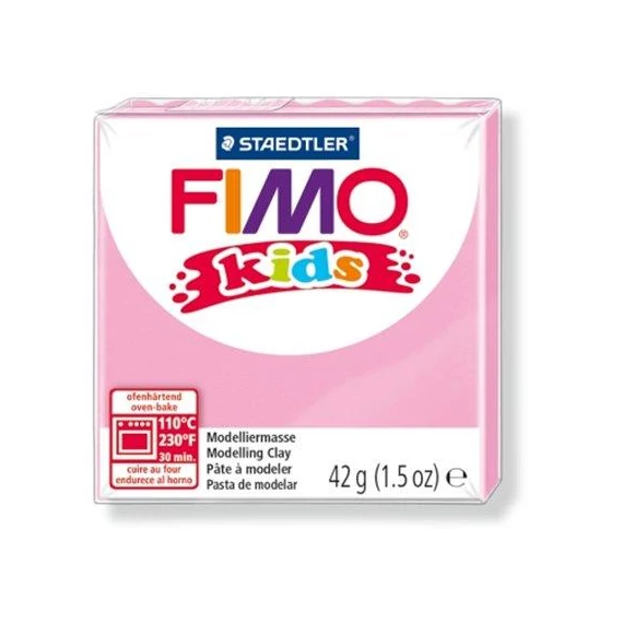 Gyurma, 42 g, égethető, FIMO "Kids", világos rózsaszín