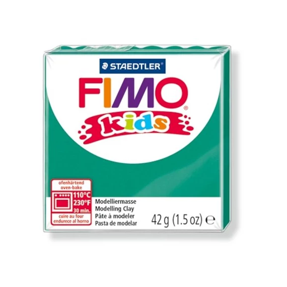 Gyurma, 42 g, égethető, FIMO "Kids", zöld