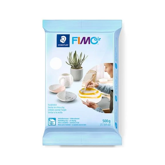 Gyurma, 500 g, levegőre száradó, FIMO "Air Basic", fehér