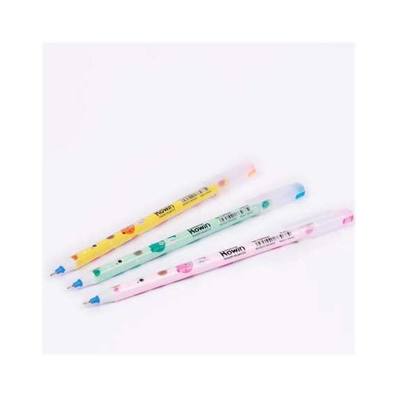 Golyóstoll, 0,3 mm, kupakos, FLEXOFFICE "Rowin", kék, 50 db/csomag