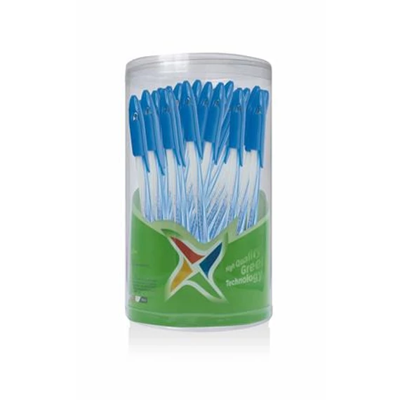 Golyóstoll, 0,3 mm, kupakos, FLEXOFFICE "Candee", kék, 50 db/csomag