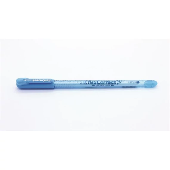 Zseléstoll, 0,25 mm, kupakos, törölhető, FLEXOFFICE "FlexCorrect", kék