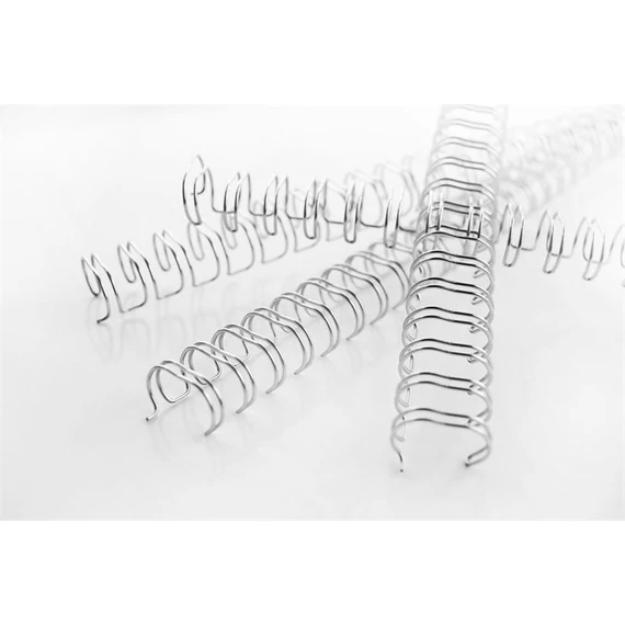 Spirál, fém, 3:1, 6 mm, 55 lap, GBC "WireBind", ezüst
