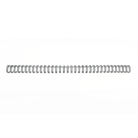 Spirál, fém, 3:1, 9,5 mm, 85 lap, GBC "WireBind", fekete