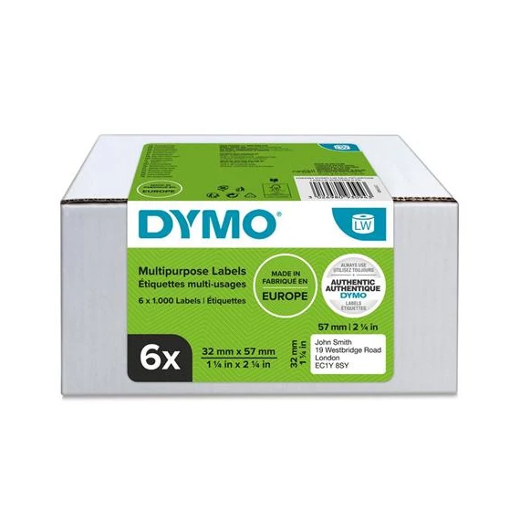 Etikett, LW nyomtatóhoz, 32x57 mm, 1000 db etikett, DYMO