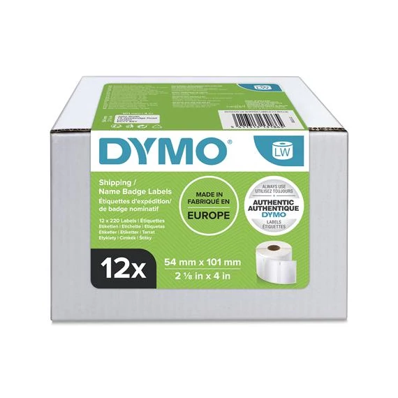 Etikett, LW nyomtatóhoz, 101x54mm, 220 db etikett, DYMO