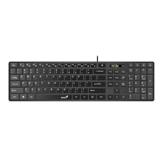 Billentyűzet, vezetékes, USB, HUN, GENIUS "Slimstar 126"