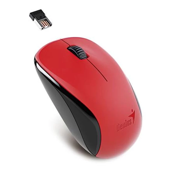 Egér, vezeték nélküli, optikai, normál méret, GENIUS "NX-7000" piros
