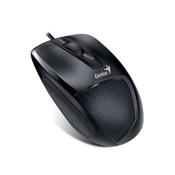 Egér, vezetékes, optikai, normál méret, USB, GENIUS "DX-150X", fekete