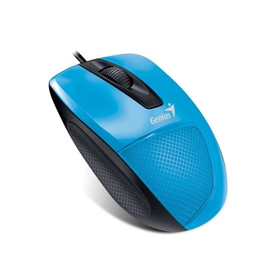 Egér, vezetékes, optikai, normál méret, USB, GENIUS "DX-150X", kék