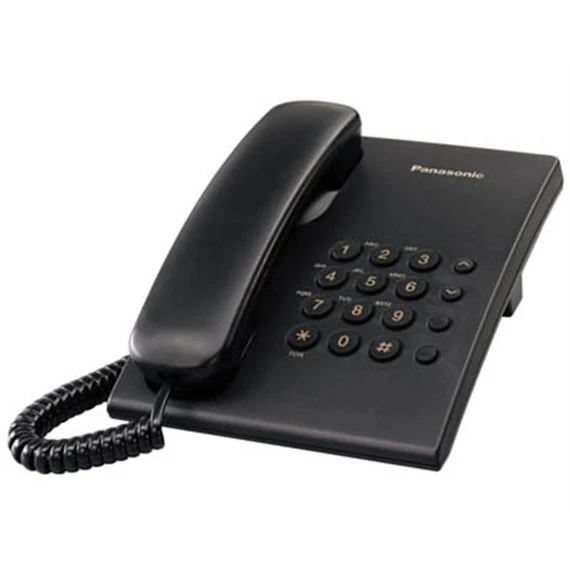 Telefon, vezetékes, PANASONIC "KX-TS500HGB", fekete Telefon, vezetékes, PANASONIC "KX-TS500HGB", fekete