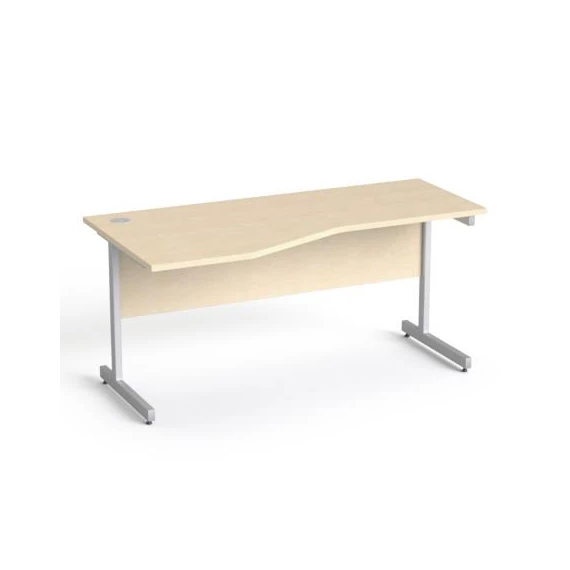 Íróasztal, íves, balos, szürke fémlábbal, 160x80 cm, MAYAH "Freedom SV-30", juhar Íróasztal, íves, balos, szürke fémlábbal, 160x80 cm, MAYAH "Freedom SV-30", juhar