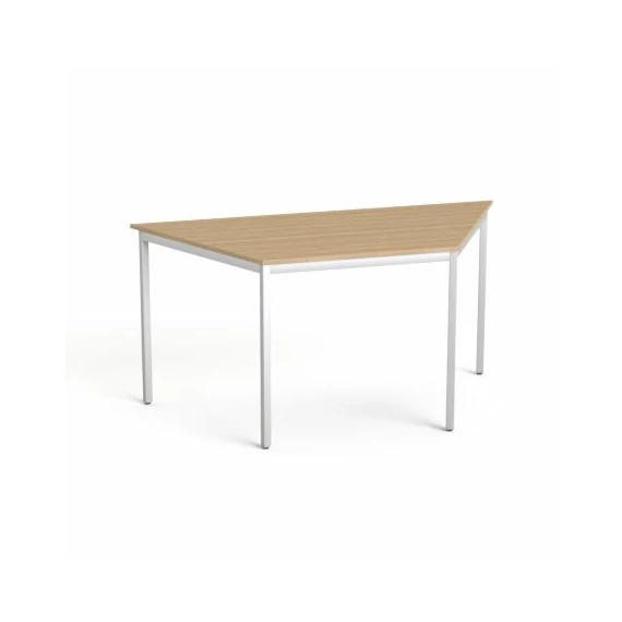 Általános asztal fémlábbal, trapéz alakú, 75x150/75 cm, MAYAH "Freedom SV-41", kőris