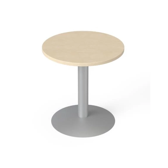 Tárgyalóasztal, kör, szürke fémlábbal, O 60 cm, MAYAH "Freedom SV-57", juhar