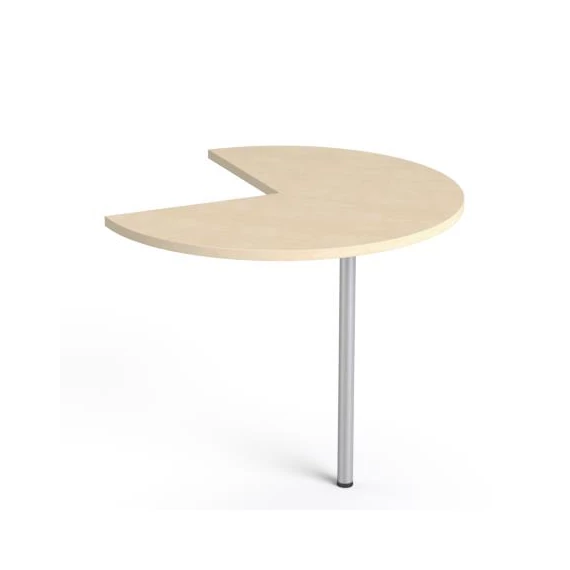 Tárgyalótoldat, 270°-os, szürke fémlábbal, O 90 cm, MAYAH"Freedom SV-44", juhar