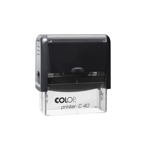 Bélyegző, COLOP "Printer C 40", fekete cserepárnával