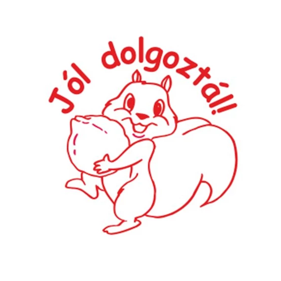 Bélyegző, motivációs, Jól dolgoztál!, COLOP "N43-kék", piros