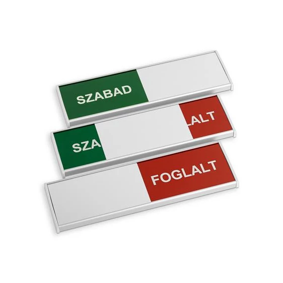 Információs tábla, 200x62 mm, ANTRA "Szabad-Foglalt"