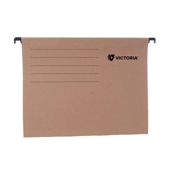 Függőmappa, karton, A4, VICTORIA OFFICE, natúr
