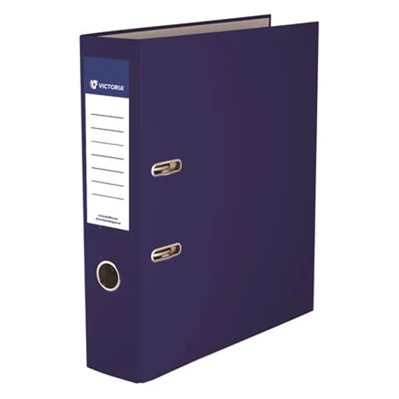 Iratrendező, 75 mm, A4, PP/karton, VICTORIA OFFICE, "Basic", sötétkék Iratrendező, 75 mm, A4, PP/karton, VICTORIA OFFICE, "Basic", sötétkék