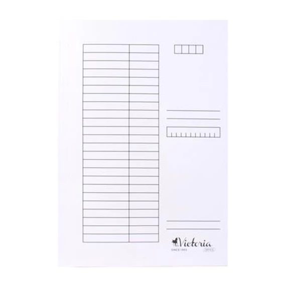 Pólyás dosszié, karton, A4, VICTORIA OFFICE, fehér